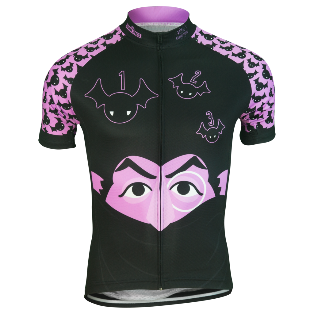 Sesame Street The Count Men's Cycling Jersey (S, L, 3XL)